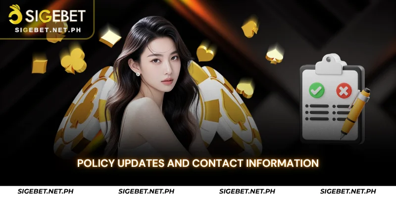 policy updates and contact information