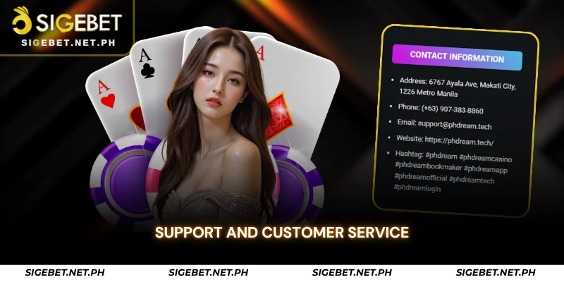 support and customer service